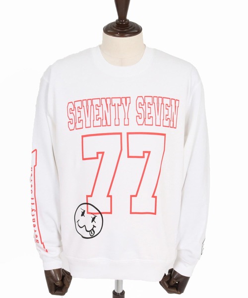 seventy seven(セブンティセブン)の「msw1914- middle oz trainer (77number) スウェット(7726W270)(スウェット・メンズ・ホワイト/ブラック/トップグレー・S/M/L/XL)」の22枚目の写真