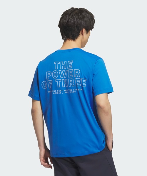 adidas(アディダス)の「アディダスアダプテーション レギュラーフィット 半袖Tシャツ / アディダス adidas(Tシャツ/カットソー・メンズ・ブルー・XX-LARGE/3XL/X-LARGE/X-SMALL/SMALL/LARGE/MEDIUM)」の2枚目の写真