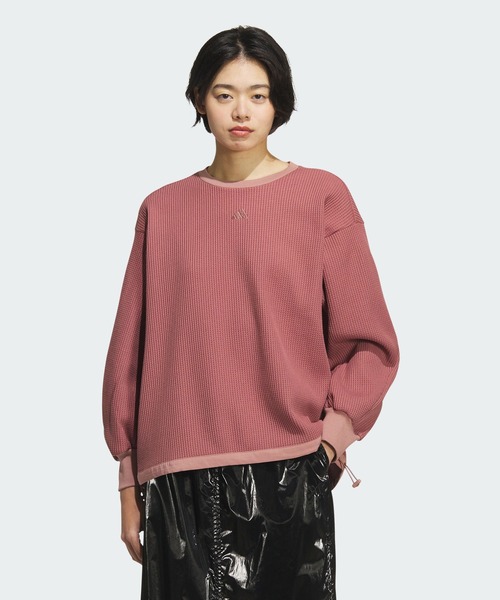 ラックスフロー オールデイズ ルーズフィット ワッフル フリース クルーシャツ / ロンT / アディダス adidas