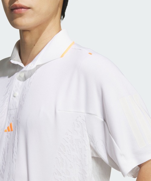 adidas（アディダス）の「アルティメット365 ツアー クライマクール ジャカード 半袖 ポロシャツ【adidas Golf/アディダスゴルフ】（ポロシャツ・メンズ・ホワイト・XX-LARGE/3XL/LARGE/MEDIUM/SMALL/X-LARGE）」の5枚目の写真