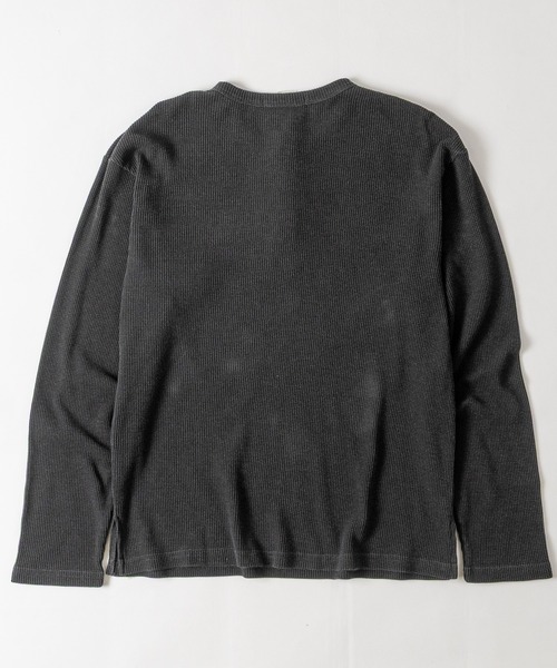 JOHN'S CLOSET(ジョンズクローゼット)の「【31】レタリングロゴ ワッフルヘンリーネック Tシャツ ソリッド/ピグメント(Tシャツ/カットソー・メンズ・レッド/ブラック系2/ホワイト系1/ブラック系1/チャコールグレー/ホワイト系2/アイボリー・SMALL/MEDIUM/LARGE)」の20枚目の写真