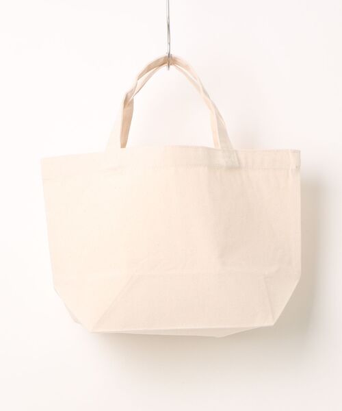 Ol' Basics（オールベーシックス）の「Ol' Basics（オール・ベーシックス） トートバッグ キャンバス リボンイラスト ロゴ プリント 鞄 BAG アメカジ メンズ レディース ユニセックス SMサイズ（トートバッグ・レディース・ベージュ系1/ベージュ系2・FREE）」の4枚目の写真