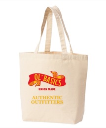 Ol' Basics(オール・ベーシックス) トートバッグ キャンバス リボンイラスト ロゴ プリント 鞄 BAG アメカジ メンズ レディース ユニセックス SMサイズ
