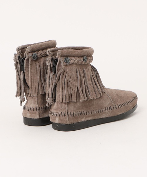 Minnetonka(ミネトンカ)の「【es】【MINNETONKA】ハイ トップ バック ジッパー ブーツ HI TOP BACK ZIP BOOTS(ブーツ・レディース・ライトブラウン/ブラウン/ダークブラウン・US5)」の4枚目の写真