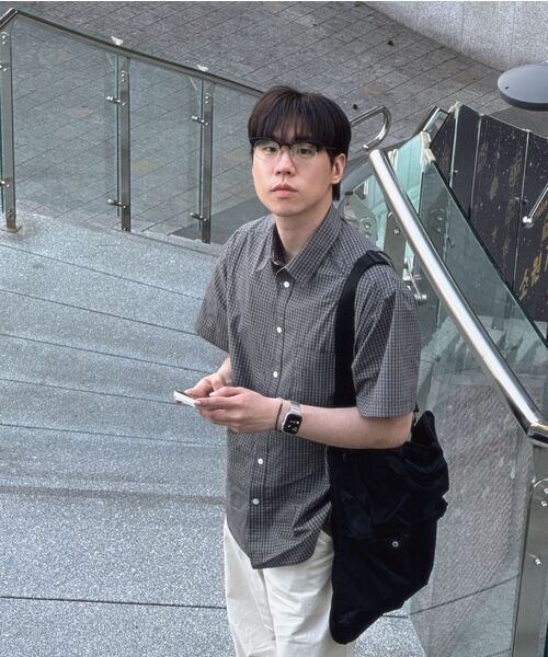 TY（ティワイ）の「オールデイタイプライター ハーフシャツ, 2COLOR（シャツ/ブラウス・メンズ・オリーブ/グリーン・MEDIUM/LARGE/X-LARGE）」の5枚目の写真