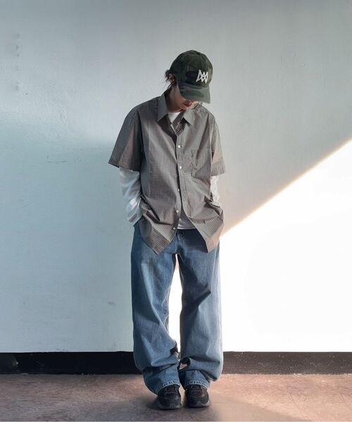 TY（ティワイ）の「オールデイタイプライター ハーフシャツ, 2COLOR（シャツ/ブラウス・メンズ・オリーブ/グリーン・MEDIUM/LARGE/X-LARGE）」の8枚目の写真