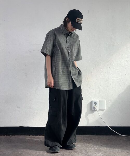 TY（ティワイ）の「オールデイタイプライター ハーフシャツ, 2COLOR（シャツ/ブラウス・メンズ・オリーブ/グリーン・MEDIUM/LARGE/X-LARGE）」の10枚目の写真