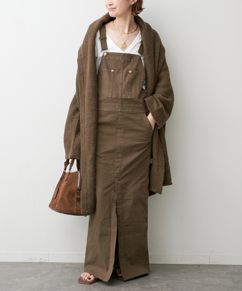 Johnbull(ジョンブル)の「【JOHNBULL/ジョンブル】OVERALL SKIRT(スカート・レディース・ブラウン・38)」の1枚目の写真