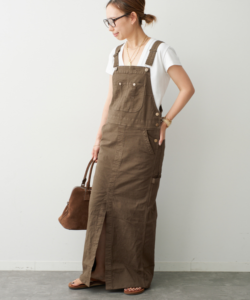 Johnbull(ジョンブル)の「【JOHNBULL/ジョンブル】OVERALL SKIRT(スカート・レディース・ブラウン・38)」の4枚目の写真