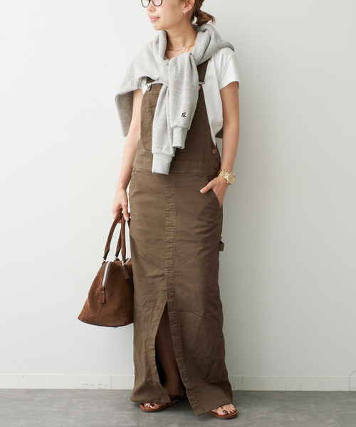 Johnbull(ジョンブル)の「【JOHNBULL/ジョンブル】OVERALL SKIRT(スカート・レディース・ブラウン・38)」の6枚目の写真