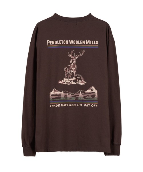 PENDLETON（ペンドルトン）の「バックプリント ロングスリーブTシャツ（Tシャツ/カットソー・メンズ・ライトグレー系/ブラック/オフホワイト/サックスブルー系/ブラウン・LARGE/MEDIUM/SMALL/X-LARGE）」の18枚目の写真