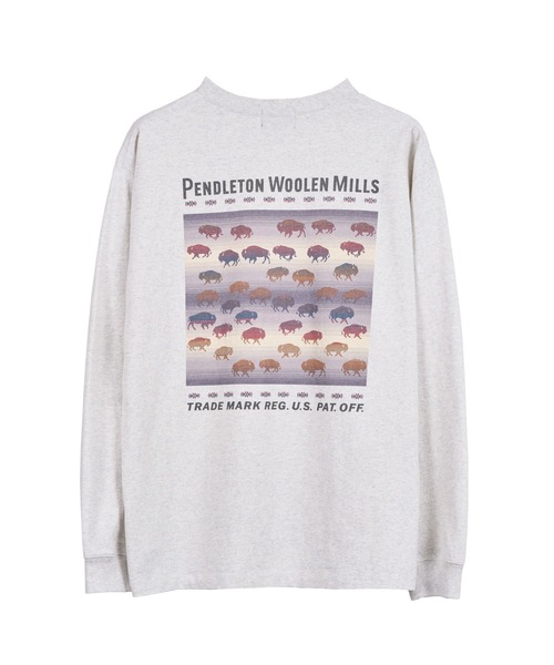 PENDLETON（ペンドルトン）の「バックプリント ロングスリーブTシャツ（Tシャツ/カットソー・メンズ・ライトグレー系/ブラック/オフホワイト/サックスブルー系/ブラウン・LARGE/MEDIUM/SMALL/X-LARGE）」の20枚目の写真