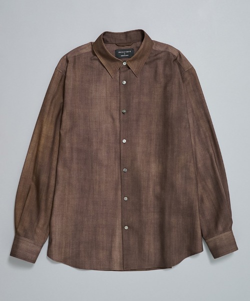 UNITED TOKYO(ユナイテッドトウキョウ)の「【新作】アーバンダイウールシャツ L/S |防シワ/防臭抗菌/日本製/通気性/夏服(シャツ/ブラウス・メンズ・ブラウン/ライトグレー・1/2)」の11枚目の写真