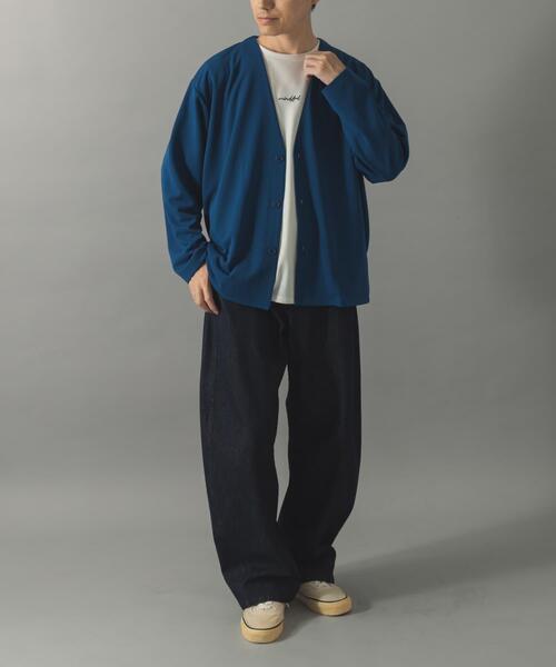 ITEMS URBANRESEARCH（アイテムズ アーバンリサーチ）の「『イージーケア』UVカッドライタッチカーディガン+刺繍Tシャツセット（カーディガン/ボレロ・メンズ・チャコールグレー/オレンジ系その他/ブラック/ネイビー・LARGE/MEDIUM）」の7枚目の写真