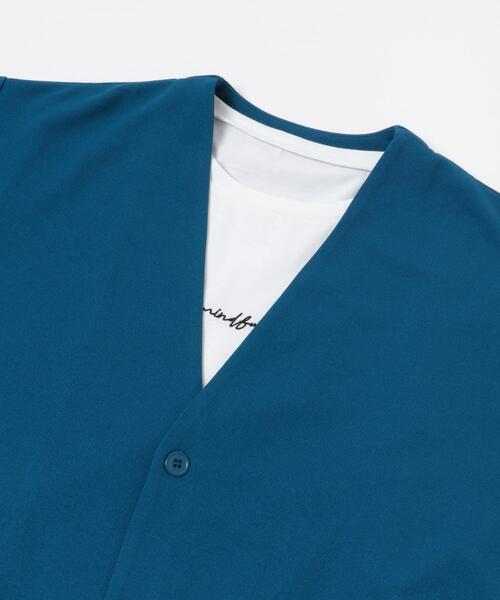 ITEMS URBANRESEARCH（アイテムズ アーバンリサーチ）の「『イージーケア』UVカッドライタッチカーディガン+刺繍Tシャツセット（カーディガン/ボレロ・メンズ・チャコールグレー/オレンジ系その他/ブラック/ネイビー・LARGE/MEDIUM）」の9枚目の写真