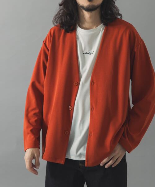 ITEMS URBANRESEARCH（アイテムズ アーバンリサーチ）の「『イージーケア』UVカッドライタッチカーディガン+刺繍Tシャツセット（カーディガン/ボレロ・メンズ・チャコールグレー/オレンジ系その他/ブラック/ネイビー・LARGE/MEDIUM）」の13枚目の写真