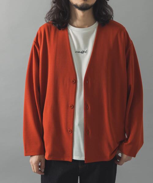 ITEMS URBANRESEARCH（アイテムズ アーバンリサーチ）の「『イージーケア』UVカッドライタッチカーディガン+刺繍Tシャツセット（カーディガン/ボレロ・メンズ・チャコールグレー/オレンジ系その他/ブラック/ネイビー・LARGE/MEDIUM）」の14枚目の写真