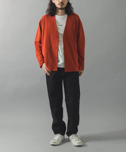 ITEMS URBANRESEARCH（アイテムズ アーバンリサーチ）の「『イージーケア』UVカッドライタッチカーディガン+刺繍Tシャツセット（カーディガン/ボレロ・メンズ・チャコールグレー/オレンジ系その他/ブラック/ネイビー・LARGE/MEDIUM）」の16枚目の写真