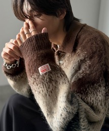 Java（ジャバ）の「《JaVaジャバコラボ》色の重なりで魅せる、こなれスタイル。グラデーションボーダー柄ニットポロ（ニット/セーター）」