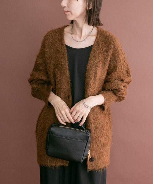 ITEMS URBANRESEARCH(アイテムズ アーバンリサーチ)の「ソフトシャギーVネックカーディガン(カーディガン/ボレロ・レディース・グレー系その他/ブラウン系その他/ネイビー・FREE)」の17枚目の写真