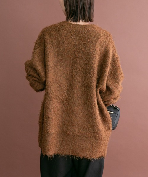 ITEMS URBANRESEARCH(アイテムズ アーバンリサーチ)の「ソフトシャギーVネックカーディガン(カーディガン/ボレロ・レディース・グレー系その他/ブラウン系その他/ネイビー・FREE)」の19枚目の写真
