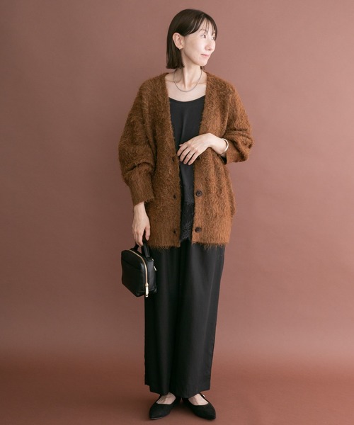 ITEMS URBANRESEARCH(アイテムズ アーバンリサーチ)の「ソフトシャギーVネックカーディガン(カーディガン/ボレロ・レディース・グレー系その他/ブラウン系その他/ネイビー・FREE)」の21枚目の写真
