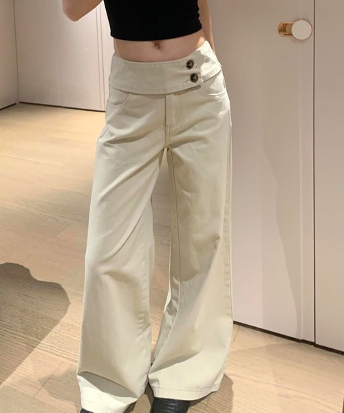 Girly Doll(ガーリードール)の「ラップウエストワイドパンツ(その他パンツ・レディース・ベージュ・M/L)」の1枚目の写真