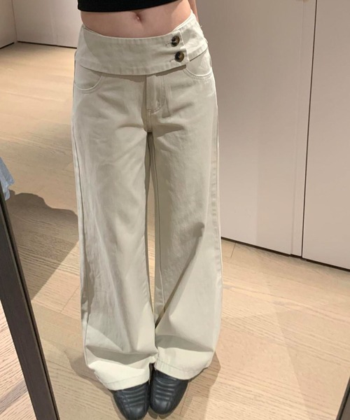 Girly Doll(ガーリードール)の「ラップウエストワイドパンツ(その他パンツ・レディース・ベージュ・M/L)」の5枚目の写真