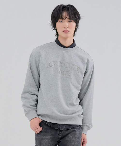 CHASECULT(チェイスカルト)の「メンズ アップリケ スウェット Tシャツ-FERK5115B0B(スウェット・メンズ・ライトグレー・95/100/105/110)」の1枚目の写真