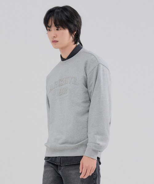 CHASECULT(チェイスカルト)の「メンズ アップリケ スウェット Tシャツ-FERK5115B0B(スウェット・メンズ・ライトグレー・95/100/105/110)」の2枚目の写真