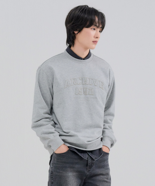 CHASECULT(チェイスカルト)の「メンズ アップリケ スウェット Tシャツ-FERK5115B0B(スウェット・メンズ・ライトグレー・95/100/105/110)」の3枚目の写真