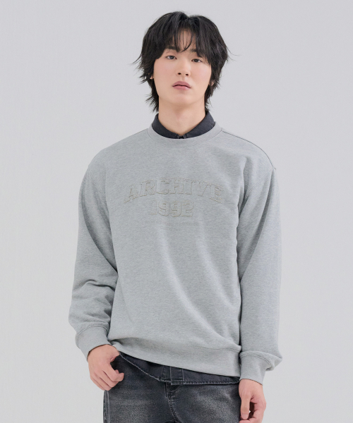 CHASECULT(チェイスカルト)の「メンズ アップリケ スウェット Tシャツ-FERK5115B0B(スウェット・メンズ・ライトグレー・95/100/105/110)」の4枚目の写真