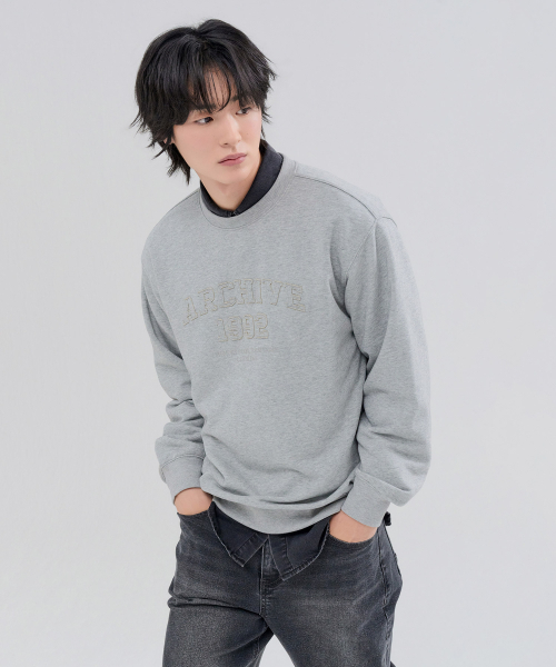 CHASECULT(チェイスカルト)の「メンズ アップリケ スウェット Tシャツ-FERK5115B0B(スウェット・メンズ・ライトグレー・95/100/105/110)」の5枚目の写真