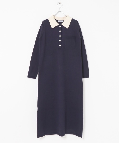 URBAN RESEARCH Sonny Label(アーバンリサーチサニーレーベル)の「ニットポロワンピース(ワンピース・レディース・ブラウン/ネイビー/ブラック・FREE)」の8枚目の写真