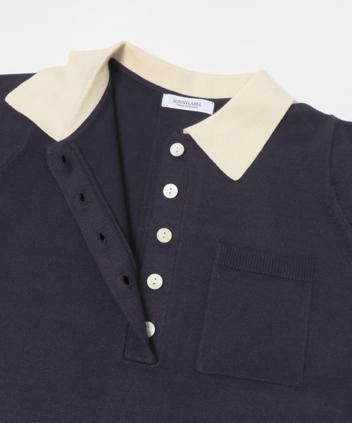URBAN RESEARCH Sonny Label(アーバンリサーチサニーレーベル)の「ニットポロワンピース(ワンピース・レディース・ブラウン/ネイビー/ブラック・FREE)」の9枚目の写真
