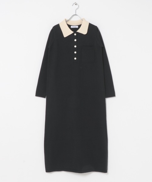 URBAN RESEARCH Sonny Label(アーバンリサーチサニーレーベル)の「ニットポロワンピース(ワンピース・レディース・ブラウン/ネイビー/ブラック・FREE)」の15枚目の写真