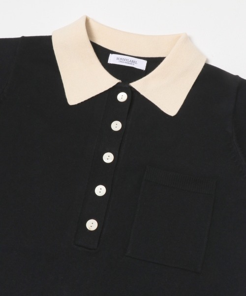 URBAN RESEARCH Sonny Label(アーバンリサーチサニーレーベル)の「ニットポロワンピース(ワンピース・レディース・ブラウン/ネイビー/ブラック・FREE)」の16枚目の写真