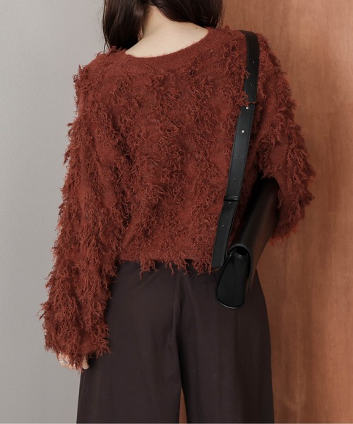 AMELY(エミリー)の「フリンジデザインニットプルオーバー(その他トップス・レディース・グレー/ベージュ/テラコッタ/ブラック・フリー)」の21枚目の写真
