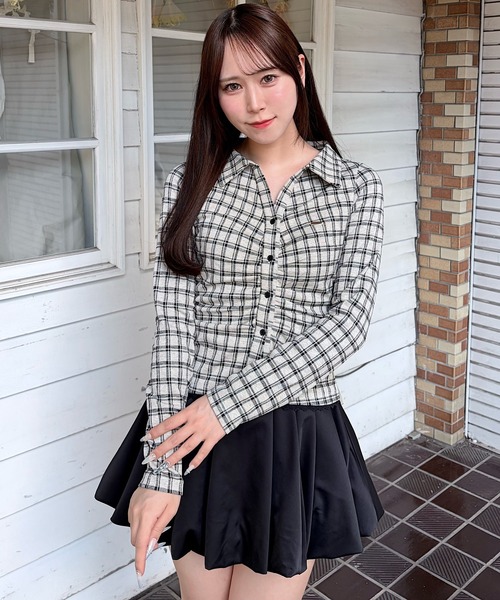 NOMAE(ノーマエ)の「シャーリングカットシャツ(Tシャツ/カットソー・レディース・ブラック/グレー/ブラウン系その他/ベージュ系その他・FREE)」の5枚目の写真