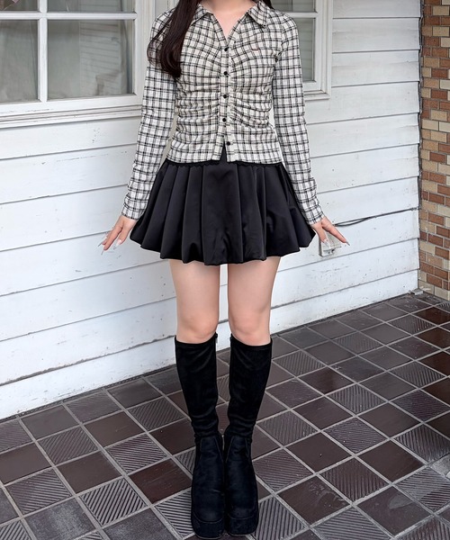 NOMAE(ノーマエ)の「シャーリングカットシャツ(Tシャツ/カットソー・レディース・ブラック/グレー/ブラウン系その他/ベージュ系その他・FREE)」の8枚目の写真