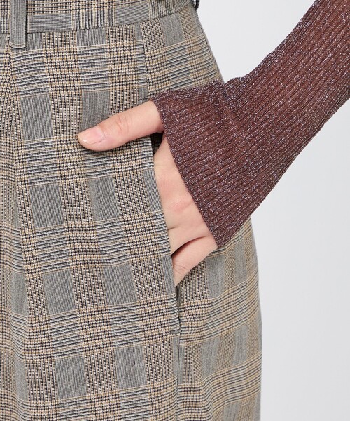 EPOCA(エポカ)の「グレンチェックストレッチ ワイドストレートパンツ(その他パンツ・レディース・ベージュ・38/40)」の8枚目の写真
