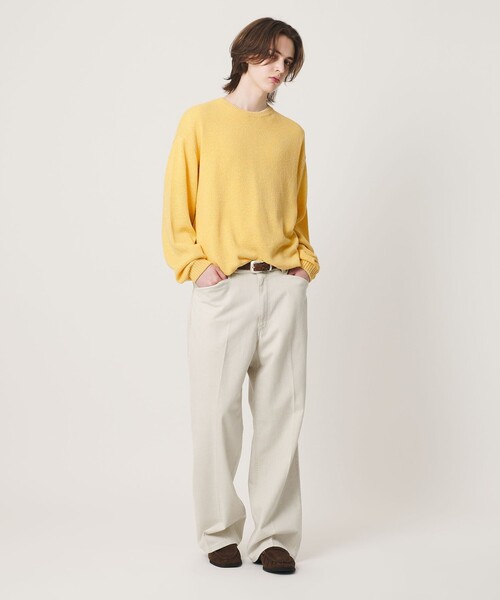 BEAUTY&YOUTH UNITED ARROWS(ビューティーアンドユースユナイテッドアローズ)の「リッチ テクスチャード ニット ウォッシャブル(ニット/セーター・メンズ・ブラック/イエロー/ライトグレー・S/L/XL/M)」の6枚目の写真