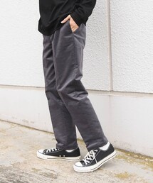 〈洗濯機可能〉コーデュロイ スリム ストレッチ アンクル テーパード イージーパンツ◆