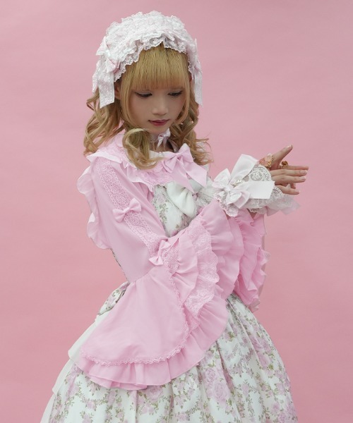 axes femme(アクシーズファム)の「丸襟姫袖ブラウス(シャツ/ブラウス・レディース・ホワイト/ピンク/その他1・MEDIUM)」の9枚目の写真