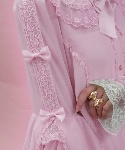 axes femme(アクシーズファム)の「丸襟姫袖ブラウス(シャツ/ブラウス・レディース・ホワイト/ピンク/その他1・MEDIUM)」の11枚目の写真