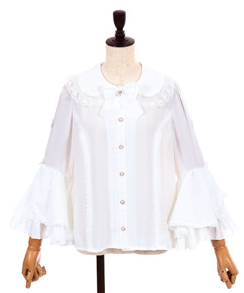 axes femme(アクシーズファム)の「丸襟姫袖ブラウス(シャツ/ブラウス・レディース・ホワイト/ピンク/その他1・MEDIUM)」の12枚目の写真