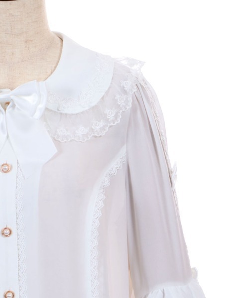 axes femme(アクシーズファム)の「丸襟姫袖ブラウス(シャツ/ブラウス・レディース・ホワイト/ピンク/その他1・MEDIUM)」の16枚目の写真