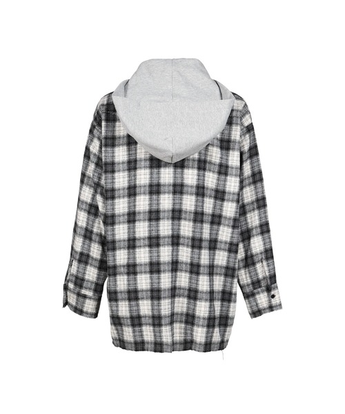 JUN/NAKAYAMA(ジュンナカヤマ)の「HOODED FLANNEL SHIRTS(シャツ/ブラウス・メンズ・ブラウン/アッシュ/オレンジ・OS)」の7枚目の写真