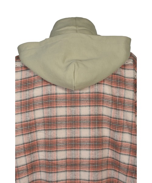 JUN/NAKAYAMA(ジュンナカヤマ)の「HOODED FLANNEL SHIRTS(シャツ/ブラウス・メンズ・ブラウン/アッシュ/オレンジ・OS)」の15枚目の写真