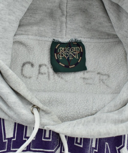 VINTAGE（ヴィンテージ）の「【USED】90’s RUGGED POINT “RAIDERS ATHLETICS” リバースタイプ フーディ USA製（パーカー・メンズ・グレー・XX-LARGE）」の5枚目の写真